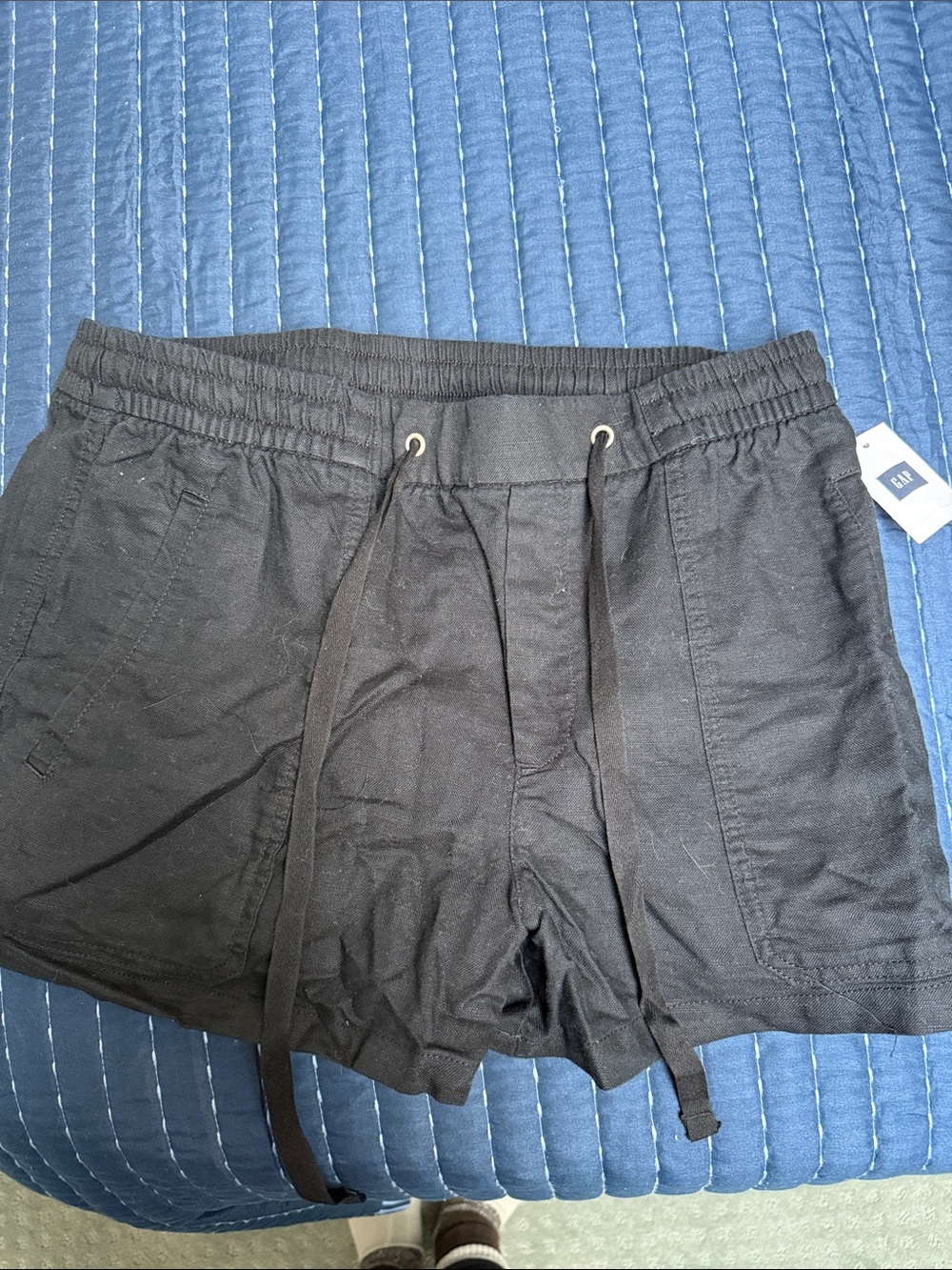 GAP Black Drawstring Waist Shorts